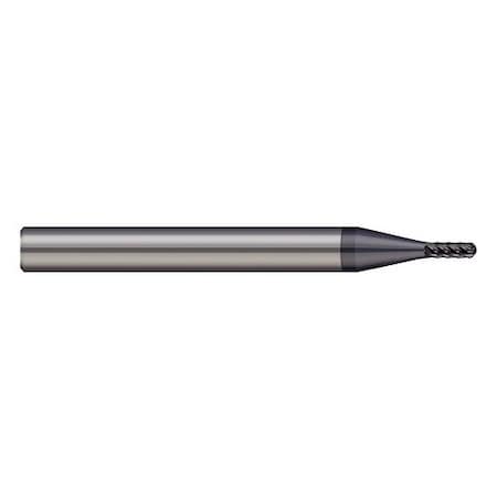 Harvey Tool 5/64 in. Cutter dia. x 0.4060 in. 13/32 Carbide Ball End Mill for Hardened Steels, 6 Flutes 789478-C6